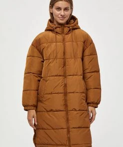 Desires Edith Long Jacket - RUBBER BROWN Jackets & Coats