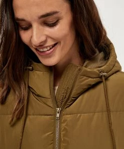 Desires Edith Long Jacket - BEECH GREEN