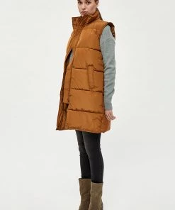 Desires Jackets & Coats Edith Waistcoat - RUBBER BROWN