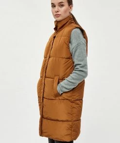 Desires Jackets & Coats Edith Waistcoat - RUBBER BROWN