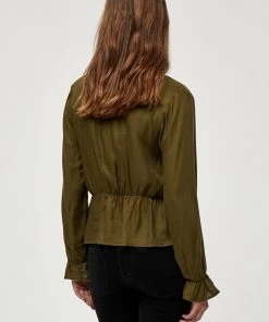 Desires Efia Blouse - MILITARY OLIVE