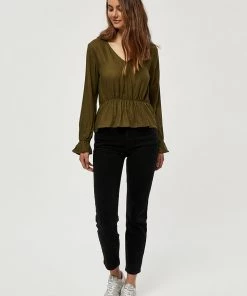 Desires Efia Blouse - MILITARY OLIVE
