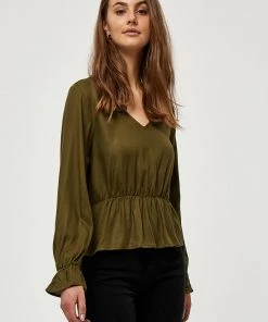 Desires Efia Blouse - MILITARY OLIVE