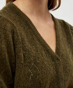 Desires Elis Cardigan - MILITARY OLIVE MELANG