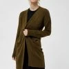 Desires Elis Long Cardigan - MILITARY OLIVE MELANG Knits & Cardigans