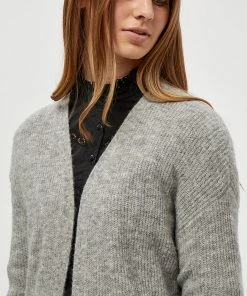 Desires Elis Long Cardigan - LIGHT GREY MEL. Knits & Cardigans
