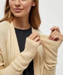 Desires Elis Long Cardigan - OYSTER GRAY MELANG