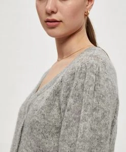 Desires Elis Long Sleeve Cardigan - LIG GREY M Knits & Cardigans