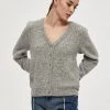 Desires Elis Long Sleeve Cardigan - LIG GREY M Knits & Cardigans