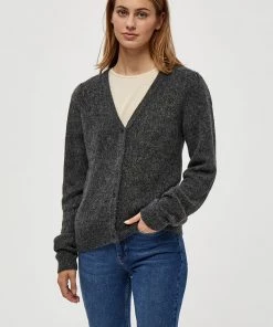 Desires Knits & Cardigans Elis Long Sleeve Cardigan - DAR GREY M