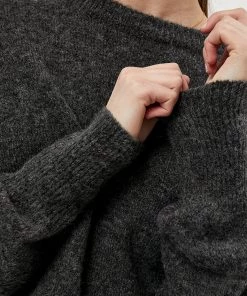 Desires Elis O-neck Pullover - DAR GREY M Knits & Cardigans