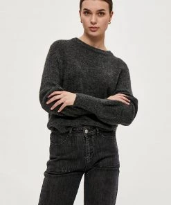 Desires Elis O-neck Pullover - DAR GREY M Knits & Cardigans