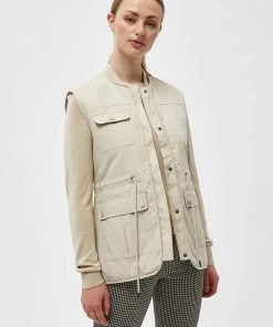 Desires Vests Erona Vest - OYSTER GRAY