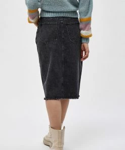 Desires Estella Denim Skirt - BLACK