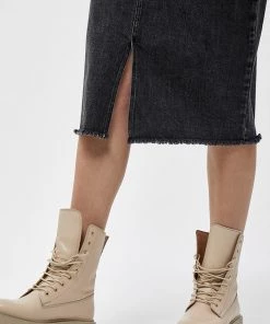 Desires Estella Denim Skirt - BLACK