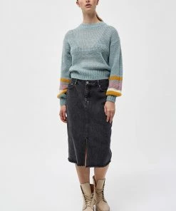 Desires Estella Denim Skirt - BLACK