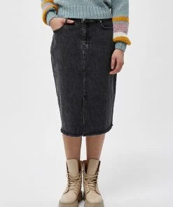 Desires Estella Denim Skirt - BLACK