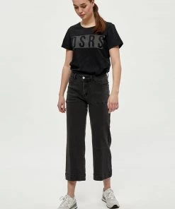Desires Florence Denim Pants - BLACK WASHED