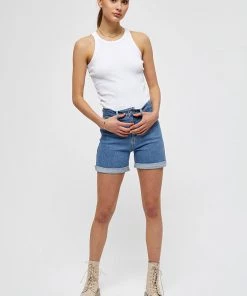 Desires Florence Denim Shorts - LIGHT BLUE WASH