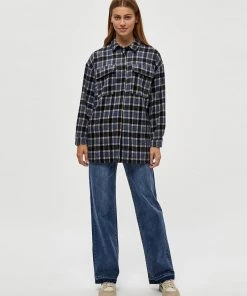 Desires Blouses & Shirts Gaia Shirt Jacket - D. BLUE P