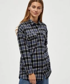 Desires Blouses & Shirts Gaia Shirt Jacket - D. BLUE P
