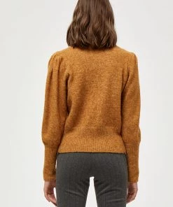 Desires Gea Button Pullover - BUCKTHORN BROWN MEL Knits & Cardigans