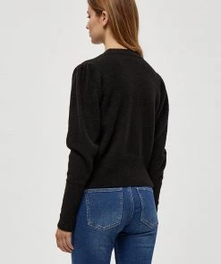 Desires Gea Button Pullover - BLACK