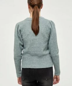 Desires Knits & Cardigans Gea Cardigan - SLATE BLUE MELANGE