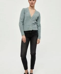 Desires Knits & Cardigans Gea Cardigan - SLATE BLUE MELANGE