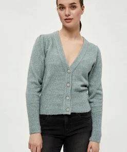 Desires Knits & Cardigans Gea Cardigan - SLATE BLUE MELANGE