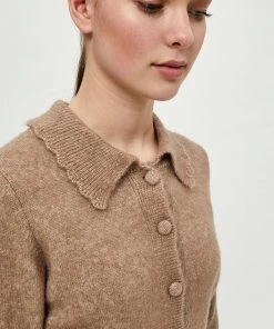 Desires Gea Collar Cardigan - WARM SAND MELANGE Knits & Cardigans