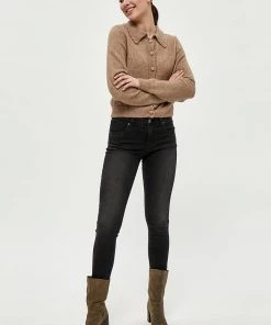 Desires Gea Collar Cardigan - WARM SAND MELANGE Knits & Cardigans