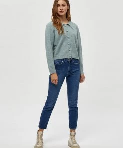 Desires Gea Collar Cardigan - SLATE BLUE MELANGE Knits & Cardigans