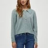 Desires Gea Collar Cardigan - SLATE BLUE MELANGE Knits & Cardigans
