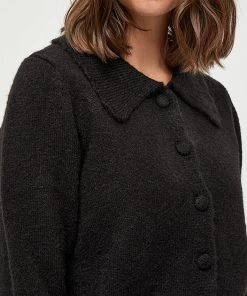Desires Knits & Cardigans Gea Collar Cardigan - BLACK