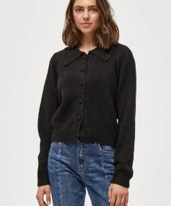 Desires Knits & Cardigans Gea Collar Cardigan - BLACK