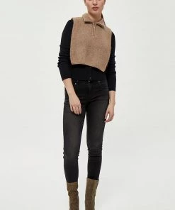 Desires Gea Rollneck Bib - WARM SAND MELANGE SUMMER SALE