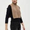 Desires Gea Rollneck Bib - WARM SAND MELANGE SUMMER SALE