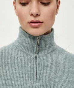 Desires Gea Rollneck Bib - SLATE BLUE MELANGE