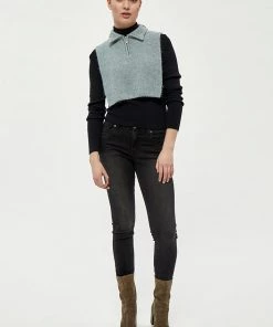 Desires Gea Rollneck Bib - SLATE BLUE MELANGE