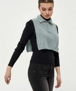 Desires Gea Rollneck Bib - SLATE BLUE MELANGE