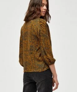 Desires Gebbi Long Sleeve Top - BUCKETHORN BROWN PR