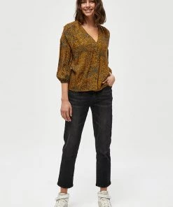 Desires Gebbi Long Sleeve Top - BUCKETHORN BROWN PR