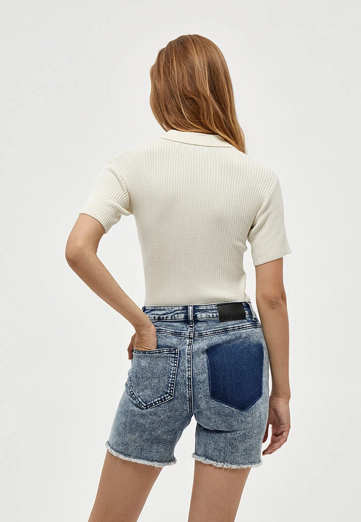 Desires Geisha Polo Pullover - GARDENIA 2 Desires Geisha Polo Pullover - GARDENIA