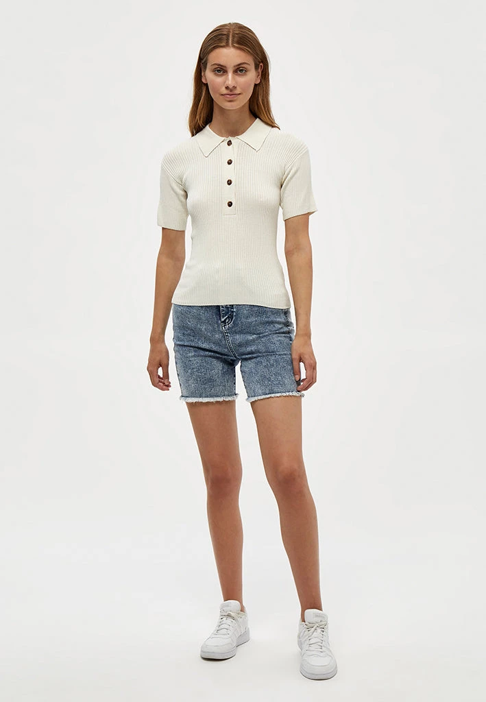 Desires Geisha Polo Pullover - GARDENIA 4 Desires Geisha Polo Pullover - GARDENIA