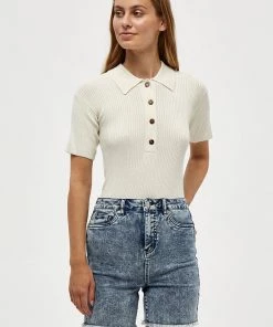 Desires Geisha Polo Pullover - GARDENIA