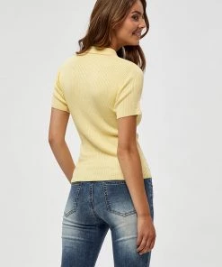 Desires Geisha Polo Pullover - PALE YELLOW New In