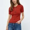 Desires Geisha Polo Pullover - Burnt Red New In