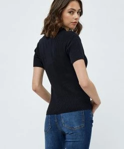 Desires Geisha Polo Pullover - BLACK New In