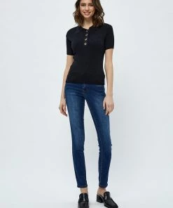 Desires Geisha Polo Pullover - BLACK New In